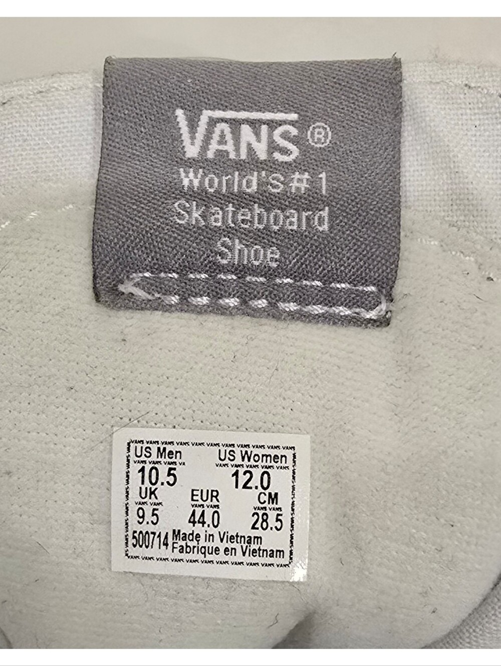 Vans Sk8-Hi Frost Gray High Top Sneakers Women’s 12 Men’s 10.5 - Picture 11 of 12